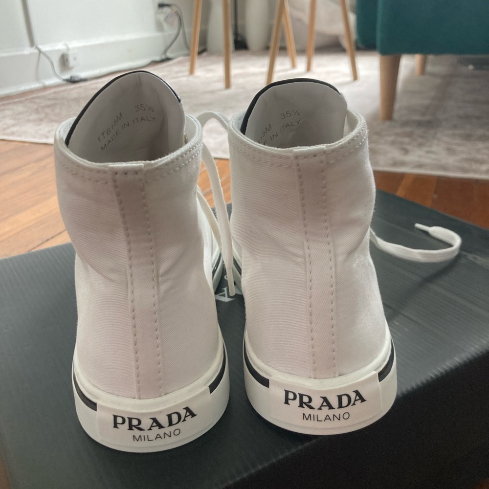 NWT BRAND NEW Authentic Prada high top sneakers - Picture 2 of 7